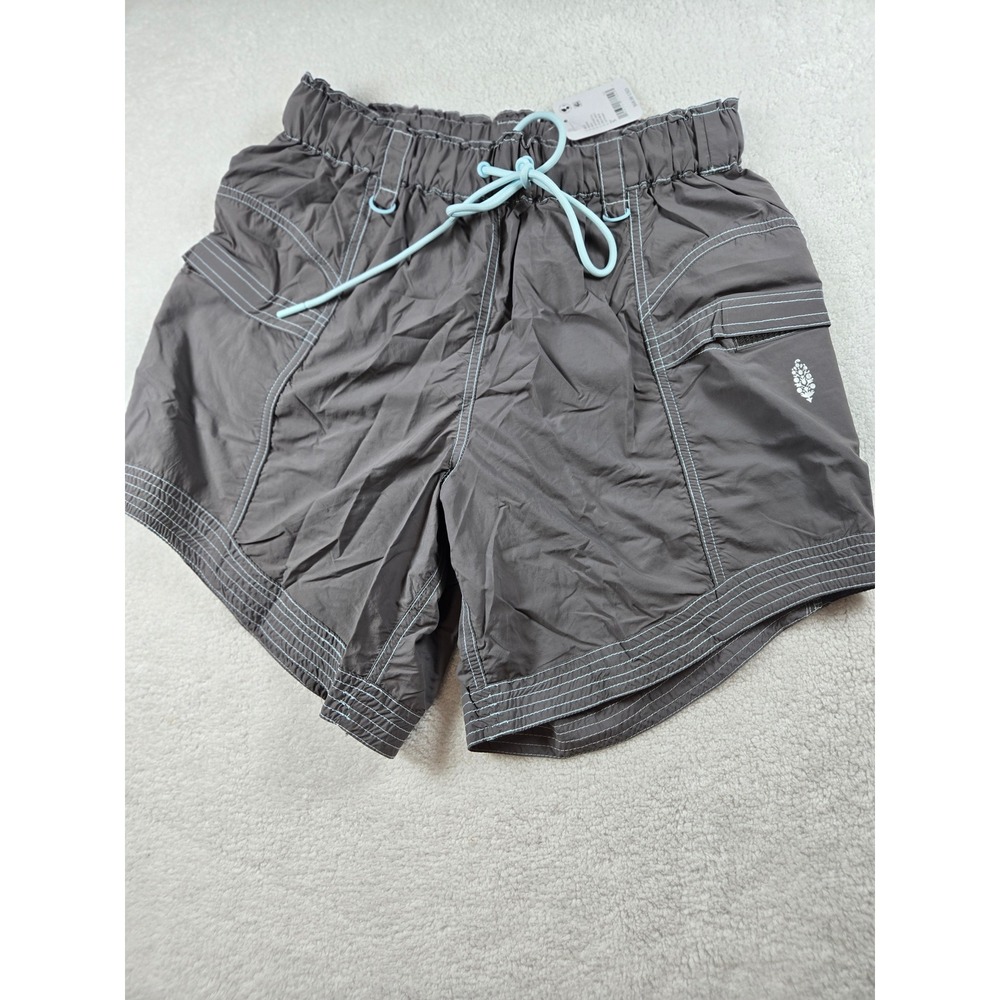 Free People FP Movement The Way Home Shorts Gunmetal Grey Blue Small NWT